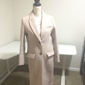Light pink wool blend coat